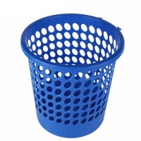 得力（deli）/清洁工具/9556/网状优质耐用圆纸篓/清洁桶/垃圾桶 蓝色