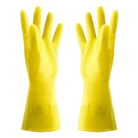 妙洁/其他手部防护用品/ML03/胶皮手套 洗碗手套 橡胶乳胶薄款厨房耐用 普通款黄色