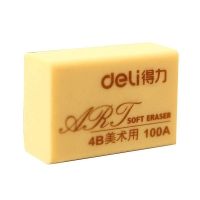 得力（deli）/橡皮/7534/美术用橡皮擦 4B 100A 单块装