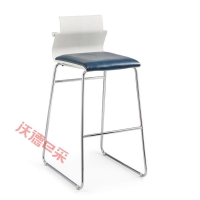 国优/金属骨架为主的椅凳类/型号F001/吧台椅前台椅高脚凳/蓝色西皮/规格960*550*400mm/产地广东/每把价格
