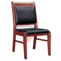 东原/木骨架为主的椅凳类/型号Y-026/主席台椅实木会议椅/西皮饰面/规格500*500*850mm/黑色/产地广东/每把价格